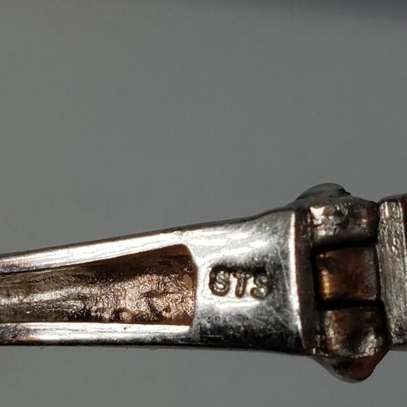 Vintage Marked STS Karis Tigerseye Size 7 Bangle Bracelet - Picture 16 of 16